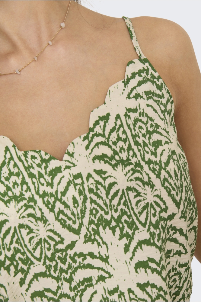 JDYTROYA LIFE SINGLET WVN DIA 15347220 KALE/02-25-07 TAPIOCA PALM TREE